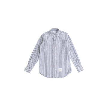 Navy and Sky Blue Striped Poplin Shirt