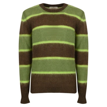 Striped Mohair Sweater Brown