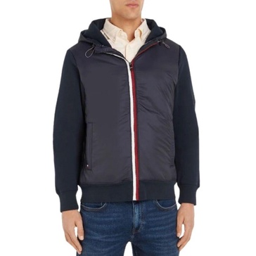 Hooded Bi-Material Gilet