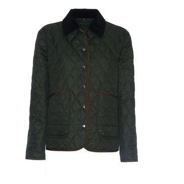 Diamond Quilted Velvet Collar Jacket