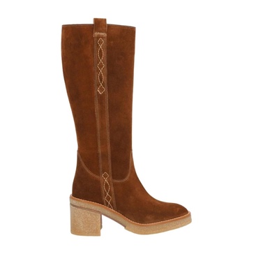 Casual Camel Suede Womens Boot
