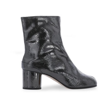 Black Tabi Toe Leather Boots