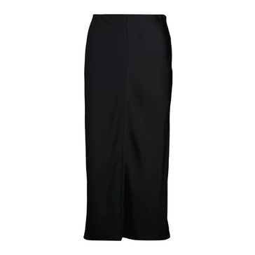 Black Midi Straight Skirt