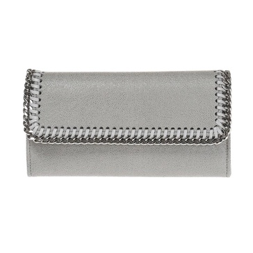 Grey Falabella Faux Suede Wallet