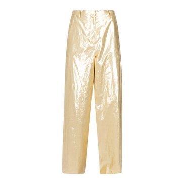 Laminated Straight Leg Pants