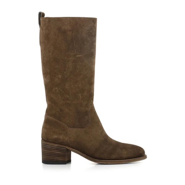 Green Cashmere Zip Boots