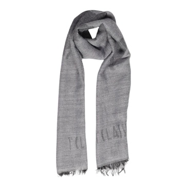 Elegant Grey Wool Blend Scarf