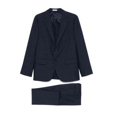 Blue Suit with Front Button Fastening