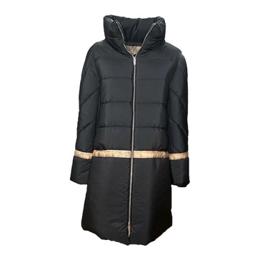 Cotton parka with black puffer