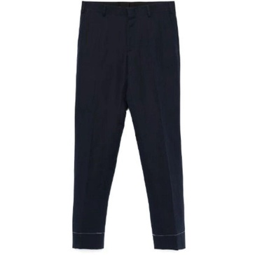 Blue Oxford Pants with Hook and Zipper