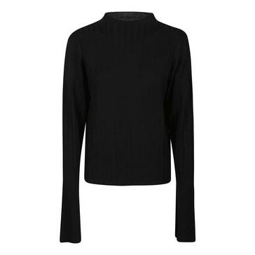 Black Funnel Neck Sweater