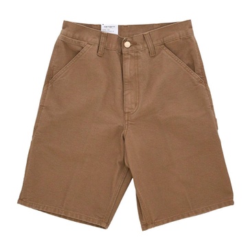 Brown Rinsed Short Fabric Trousers