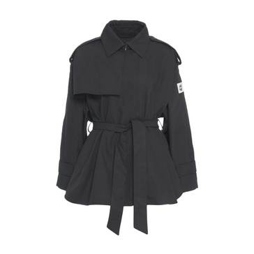 Black Short Trench Coat Stylish Layering