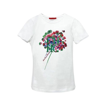 White Watercolor Floral T-shirt