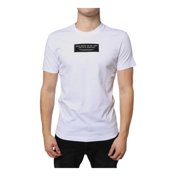 White Cotton Logo Applique T-Shirt
