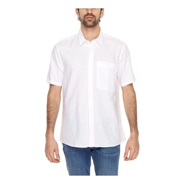 White Linen Shirt Short Sleeve Classic