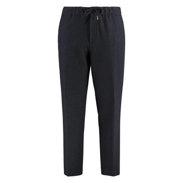 Wool Blend Trousers with Back Pockets