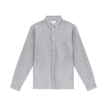 Anthracite Cotton Shirt with Logo
