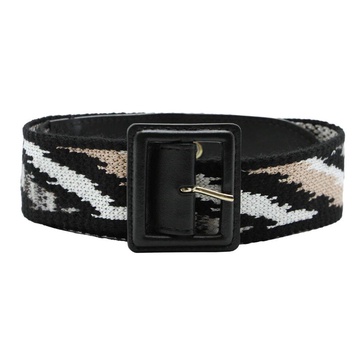 Knitted Elasticated Leather Belt