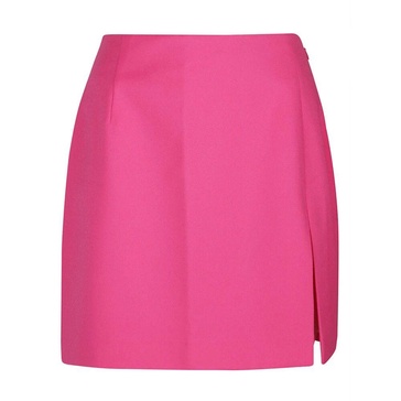 Fuchsia Split Mini Skirt