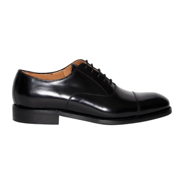 Black Leather Lace-up Shoes 5217