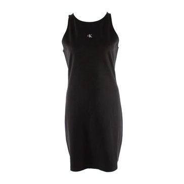 Black dress with viscose and elastane