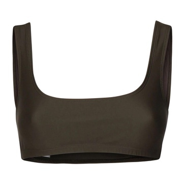Green Sleeveless Round Neck Top