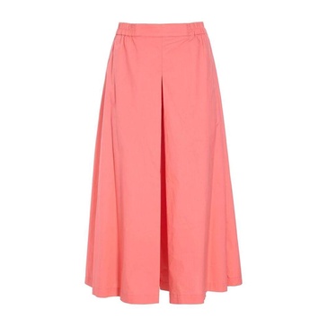 Wide Leg Cotton Trousers Cool Coral