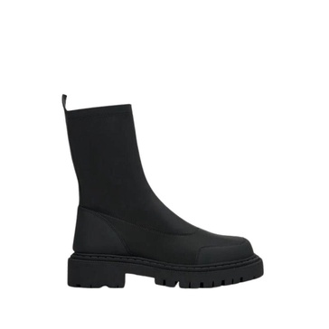 Black Slip-On Ankle Boots