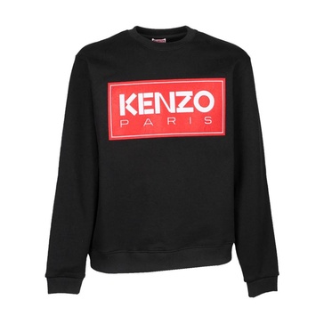 Classic Black Sweatshirt with Kenzo Paris Logo