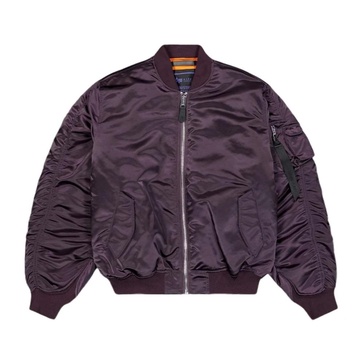 Brown Bomber Jacket with Ribbed Details