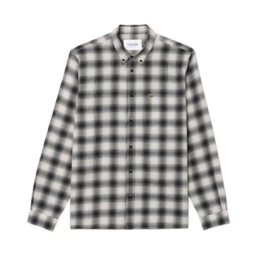 Cotton/Wool Blend Checked Flannel Shirt
