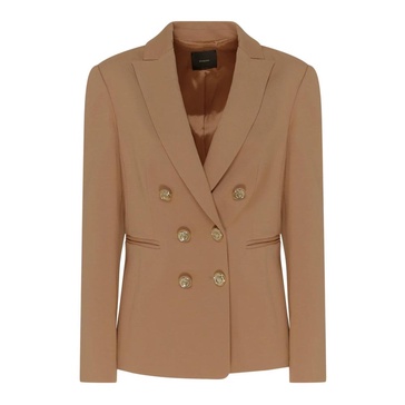 Brown Double-Breasted Blazer