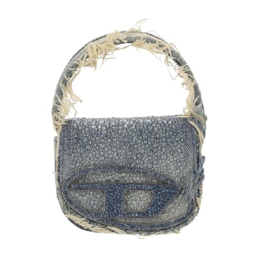 Leather Bag with Crystal Applique