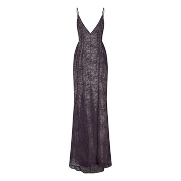 Burgundy Floral Lace Asymmetric Hem Dress