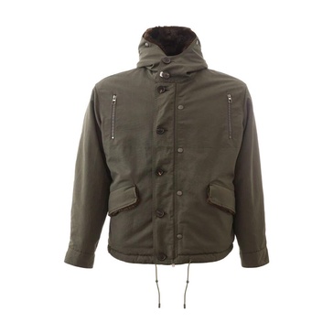 Green Parka with Removable Eco Fur