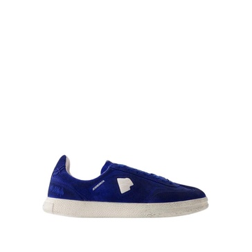 Blue Leather Sneakers