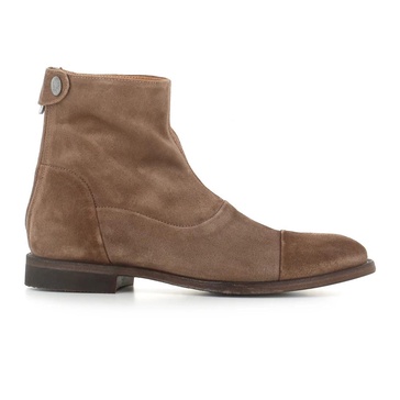 Light Grey Suede Ankle Boots