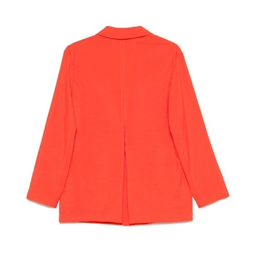 Orange Sunset Jackets with Button Fastening