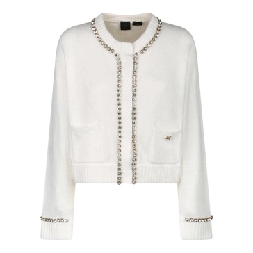 White Cardigan with Sparkling Details