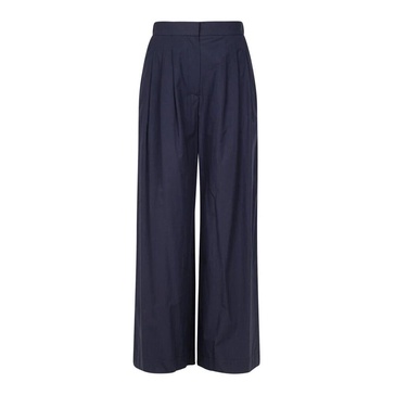 Wide Leg Poplin Palazzo Pants
