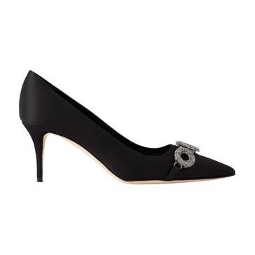 Satin Crystal Pumps