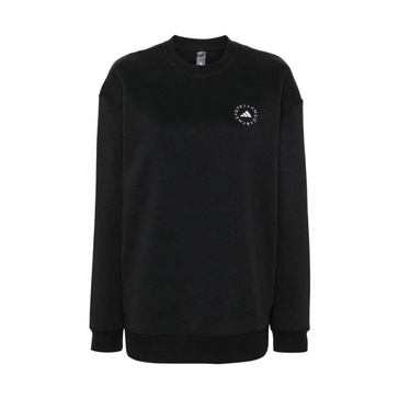 Black Cotton Blend Logo Sweatshirt