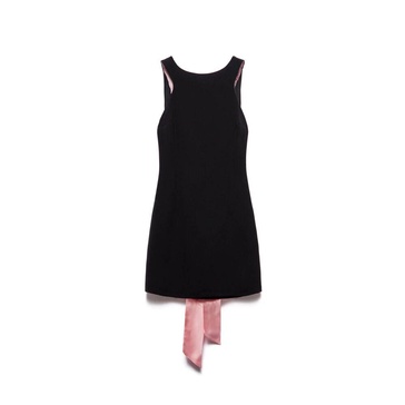 Black Short Dress with Scoop Neckline