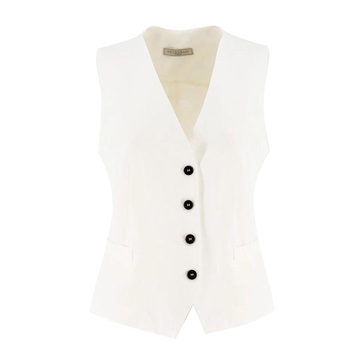 Elegant Waistcoat with Contrasting Buttons