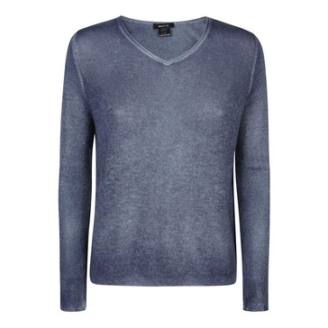Clear Blue Cashmere Sweater Made in Italy