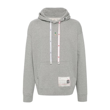 Grey Cotton Sweater with Embroidery