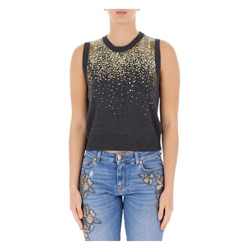 Sequin Wool Gilet Jacket