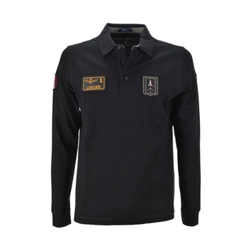 Black Tricolor Polo Shirt