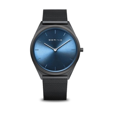 Unisex Watch Ultra Slim 39 mm Mesh Bracelet Black 17039-227